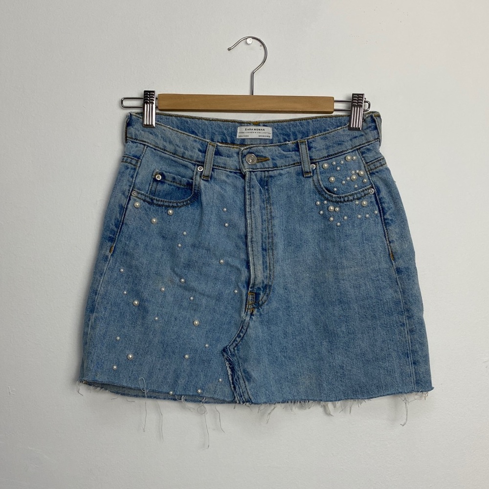 Zara Denim Mini Skirt Sz S